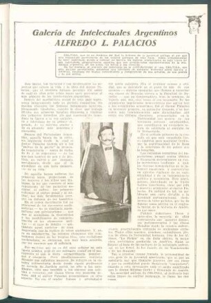 Galería de Intelectuales Argentinos : Alfredo L. Palacios