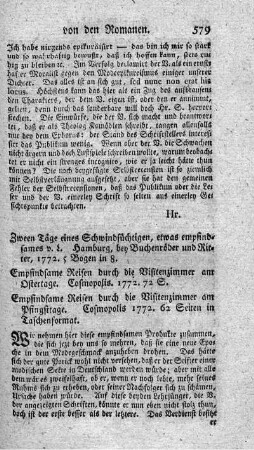 Zween Täge eines Schwindsüchtigen.