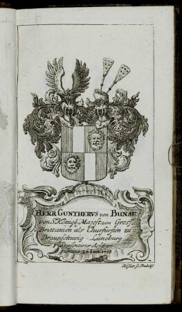 Herr Guntherus von Bunau von Sr Königl. Majest. von Gross-Brittanien als Churfürsten zu Braunschweig-Lüneburg Præsentirter Assessor juravit 26 Ian. 1753.