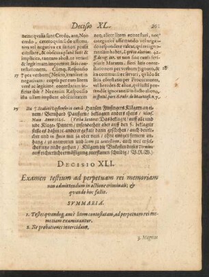 Decisio XLI. [bis] Decisio L.
