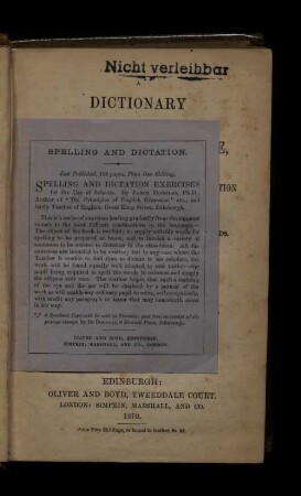 Spelling and dictation