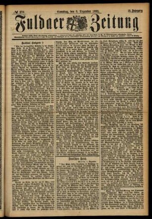 Ausgabe vom Samstag, den 03. Dezember 1892.
