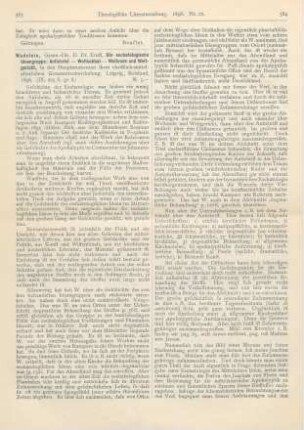 583-585 [Rezension] Wadstein, Ernst, Die eschatologische Ideengruppe: Antichrist - Weltsabbat - Weltende und Weltgericht, in den Hauptmomenten ihrer christlich-mittelalterlichen Gesammtentwickelung