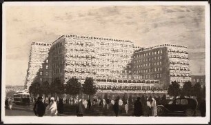 Hotel- und Geschäftshaus, Dresden: Ansicht Rückseite