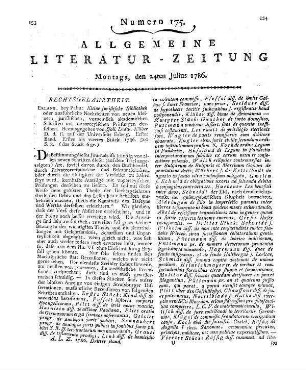 Hertzberg, E. F. v.: Sur la véritable richesse des états, la balance du commerce et celle du pouvoir. Berlin: Decker [1786]