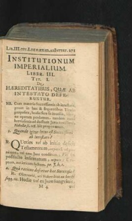 Tit. I. De Haereditatibus, Quae Ab Intestato Deferuntur.