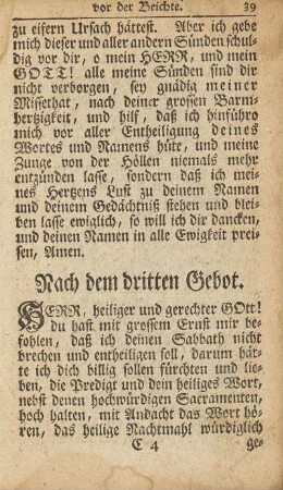 Nach dem dritten Gebot.