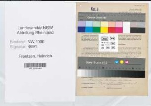 Entnazifizierung Heinrich Frentzen, geb. 20.09.1903 (Metzgermeister)