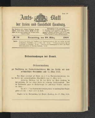 No. 76, 28. März 1918