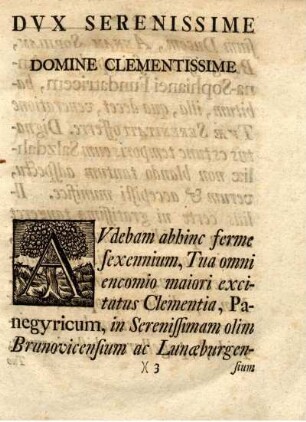 Dux Serenissime, Domine Clementissime