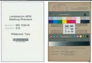 Entnazifizierung Tony Willebrand , geb. 24.12.1895 (Kolonialwarenhaendlerin)