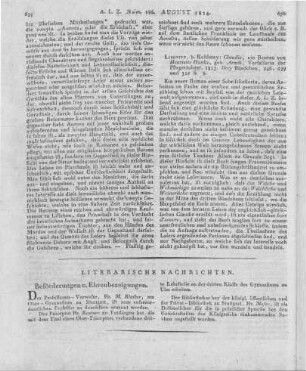 Hanke, H.: Claudie. Liegnitz: Kuhlmey 1823