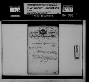 Verleihung des Franz Xaver Prinzingerschen Familienstipendiums zu Augsburg