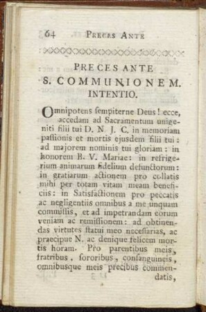 Preces ante S. Communionem.