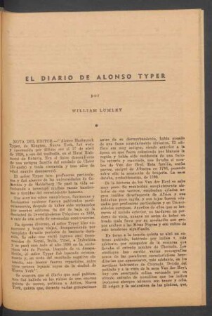 El diario de Alonso Typer