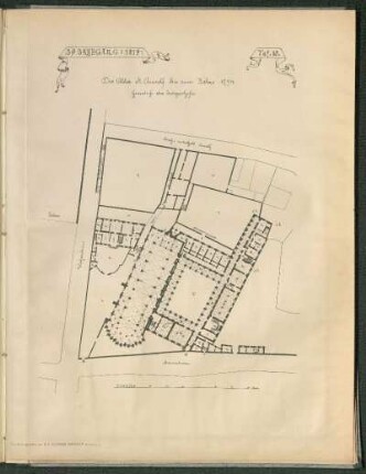 Die Abtei St. Arnulf bis zum Jahre 1794. Grundriss der Erdgeschosse