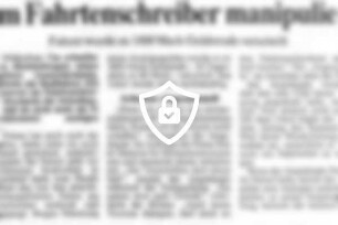 Am Fahrtenschreiber manipuliert
