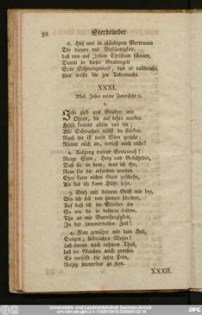 XXXI. Mel. Jesus meine Zuversicht [et]c.