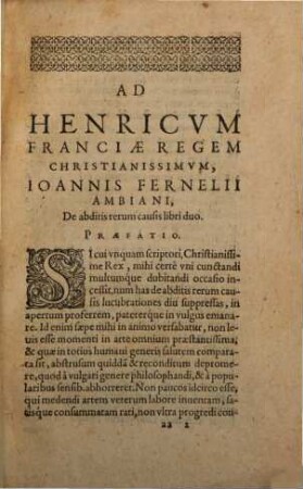 Jo. Fernelii Ambiani De abditis rerum causis