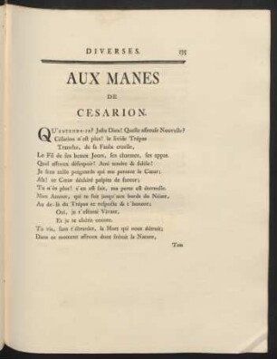Aux Manes De Cesarion.