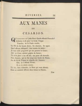 Aux Manes De Cesarion.