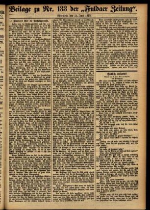 Zweite Ausgabe vom Mittwoch, den 14. Juni 1893.
