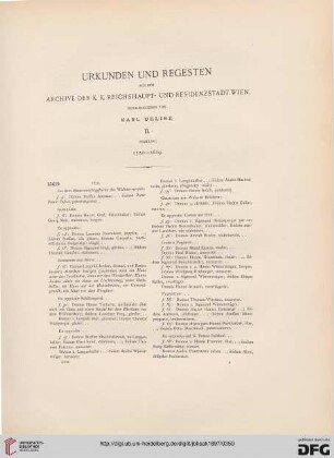 Urkunden und Regesten aus dem Archive der k. k. Reichshaupt- und Residenzstadt Wien, [3]