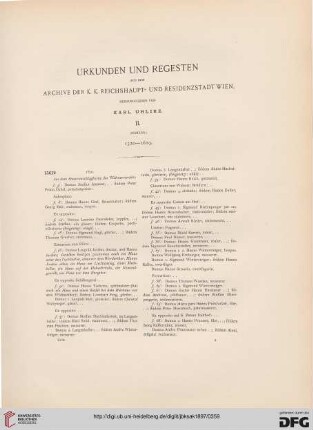 Urkunden und Regesten aus dem Archive der k. k. Reichshaupt- und Residenzstadt Wien, [3]