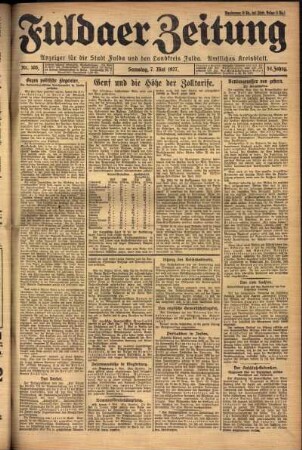 Ausgabe vom Samstag, den 07. Mai 1927.