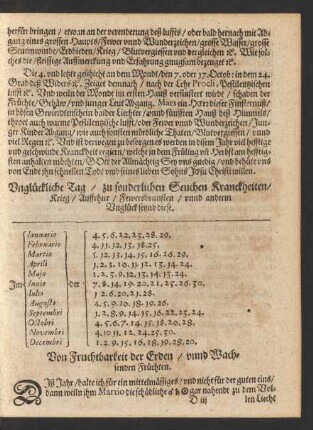 Von Fruchtbarkeit der Erden/ unnd Wachsenden Früchten.