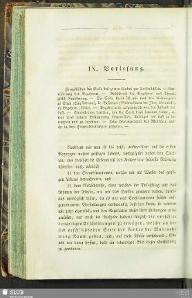 IX. Vorlesung