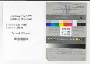 Entnazifizierung Wilhelm Schnell , geb. 10.09.1892 (Ingenieur)