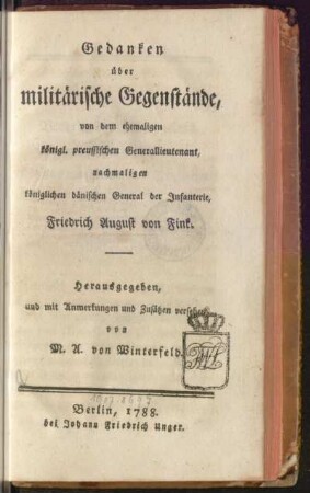 Gedanken über militärische Gegenstände