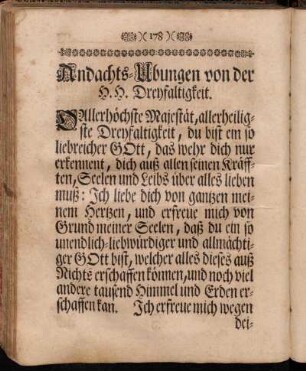 Andachts-Ubungen von der H. H. Dreyfaltigkeit