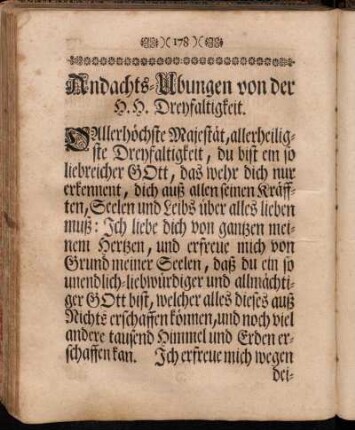 Andachts-Ubungen von der H. H. Dreyfaltigkeit