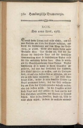 XCIX. Den 12ten April, 1768