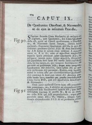 Caput IX. De Quadtatrice Dinostrati, & Nicomedis, ac de ejus in infinitum Processu.