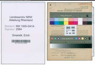 Entnazifizierung Erich Smarslik , geb. 17.05.1914 (Polizeibeamter)