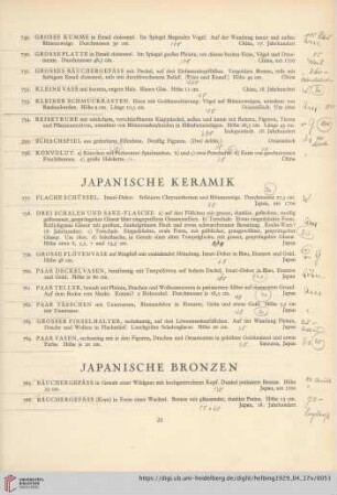 Japanische Keramik (Nr. 757-764)