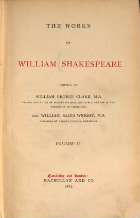 The works of William Shakespeare : in nine volumes, II