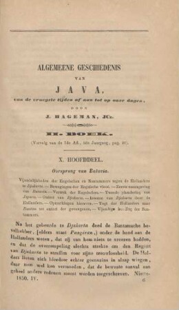 Algemeene geschiedenis van Java, van de vroegste tijden af aan tot op onze dagen, door J. Hageman, JCz.