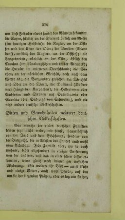 Sitten und Gewohnheiten mehrerer deutschen Voelkerschaften