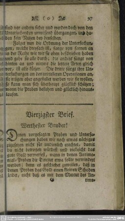 Vierzigster Brief