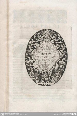 PRIMAE PARTIS PERIBOLOGIAE LIBER PRIMUS DE SITU LOCI.