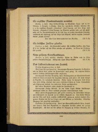 Das Luftbombardement von Harwich.