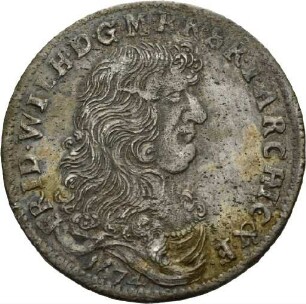 Dritteltaler des Kurfürsten Friedrich Wilhelm von Brandenburg, 1674