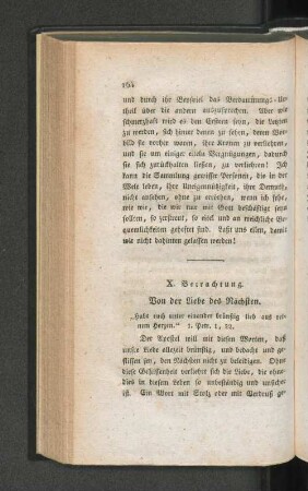 X. Betrachtung. Von der Liebe des Nächsten.