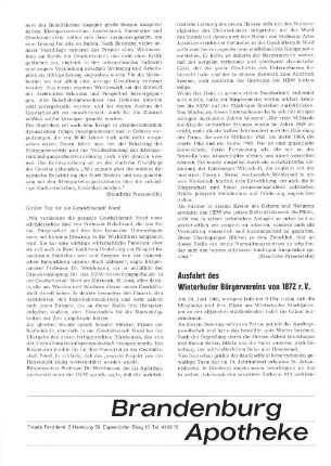 Ausfahrt des Winterhuder Bürgervereins von 1872 r.V.