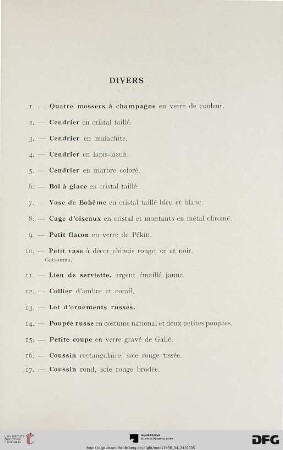 Divers (Nr. 1-47)
