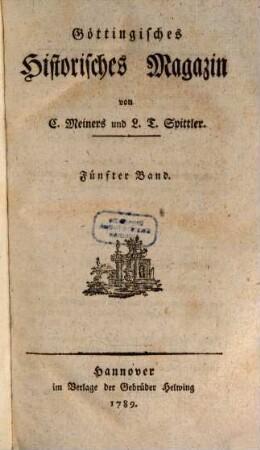 Göttingisches historisches Magazin, 5. 1789